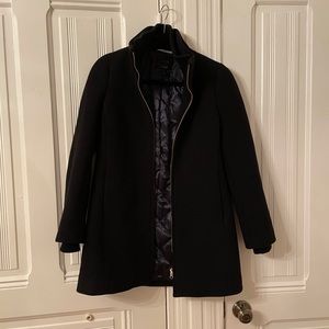 J. Crew black Italian Wool Lodge Coat
